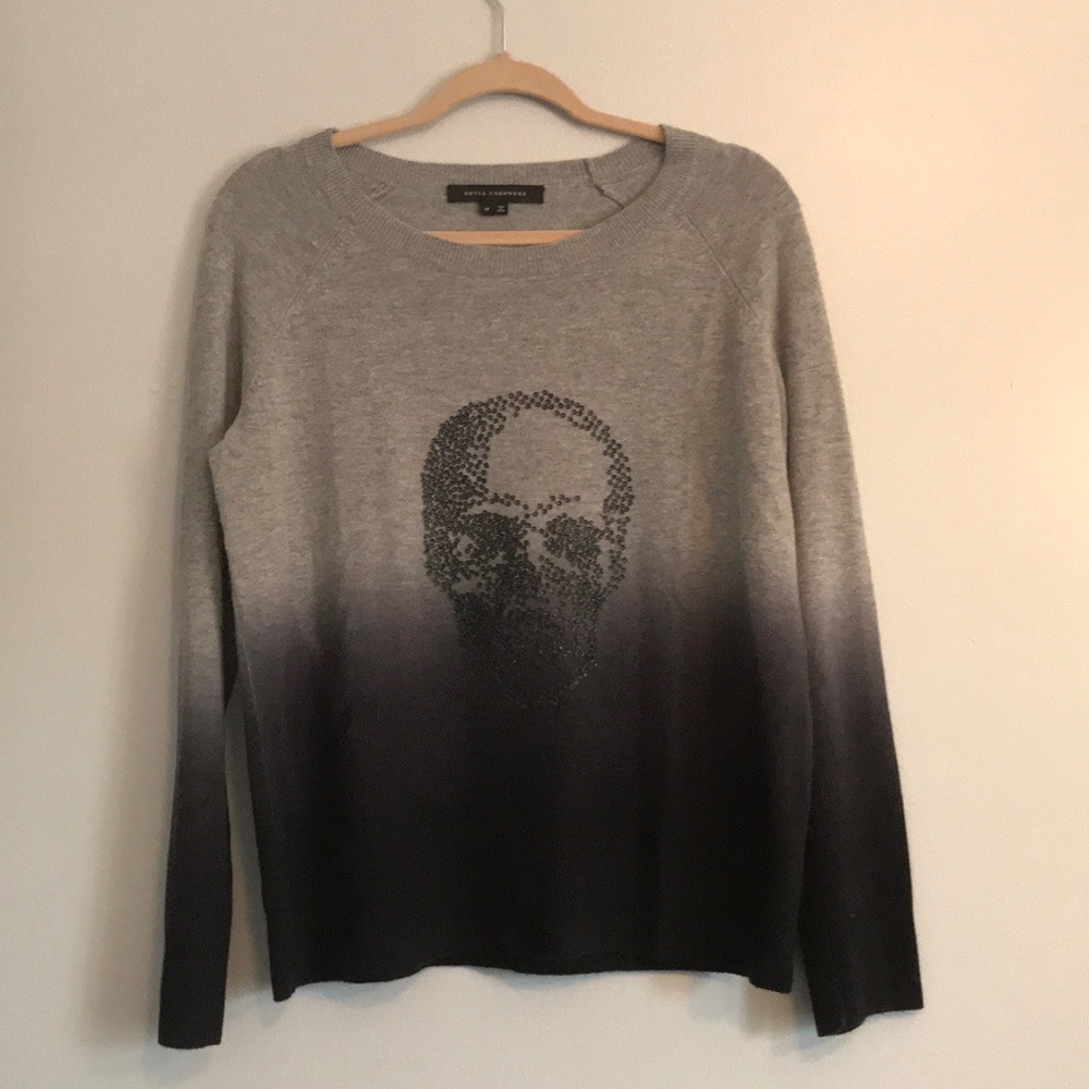 Skull Cashmere / Grey Sequenced Skull Sweater